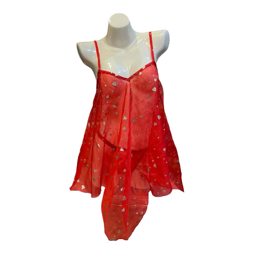 Trashy Lingerie Valentine’s Day Heart print Set